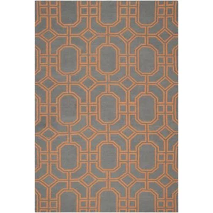 Safavieh Flat weave Wool Blue/ Orange Area Rug 6' x 9' - Picture 1 of 1