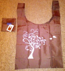 VTG 2010s Aveeno Active Naturals Logo Standard Baggu Reusable Nylon Brown Bag - Picture 1 of 3