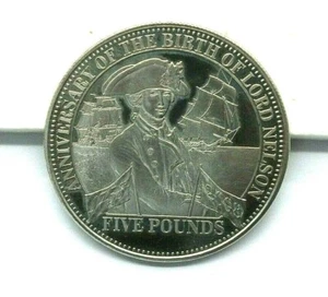 Moneda conmemorativa Tristán da Cuhna celebrando el nacimiento de Lord Nelson - Imagen 1 de 5