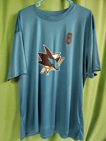 San Jose Sharks Jersey Shirt Pavelski #8 Mens 2XL Plus Teal NHL Hockey Cover