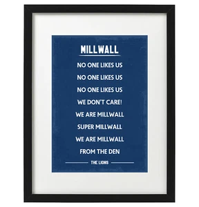 Millwall FC fans song art print / poster - Picture 1 of 2