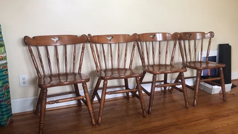 Tell City Furniture Solid Hard Rock Maple Dining Chairs - Set of 4 Cover