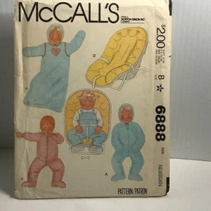 #6888 McCalls Infant BUNTING sleep cover , sewing pattern NB - Picture 1 of 4