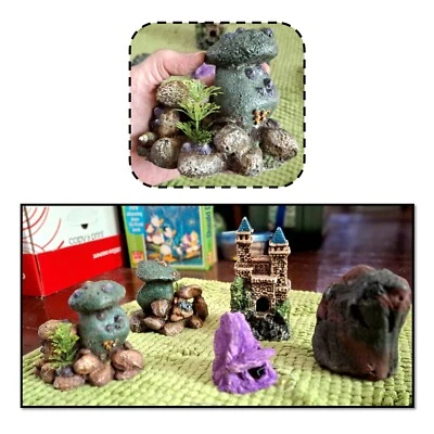 5 - Figuras decorativas de pecera de acuario, montículos de roca de resina, castillo, rocas Foto 1 de 4