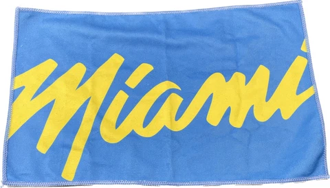 Miami Heat Rally Towel Light Blue And Yellow  NBA Basketball Fan Towel RARE Cover