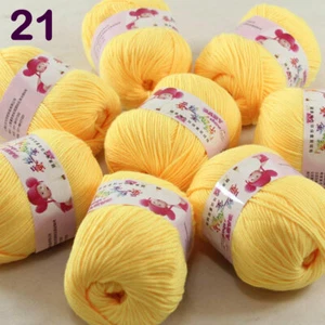 Sale 8 Skeinsx50g Cashmere Silk Wool Children Hand Knit Blankets Crochet Yarn 21 - Picture 1 of 12