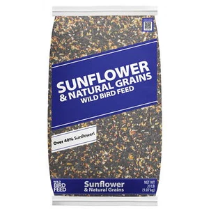 Sunflower & Grains Wild Bird Feed, Dry, 1 Count per Pack, 20 lb. Bag - Picture 1 of 6