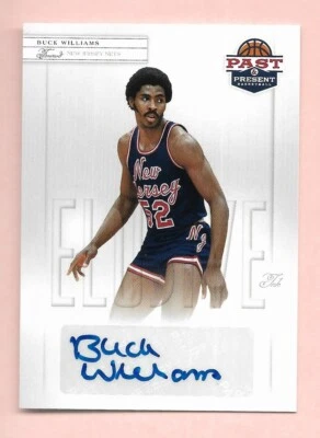 Tarjeta autografiada Buck Williams 2012-13 Panini pasado presente # BW1 NETS NBA Foto 1 de 2