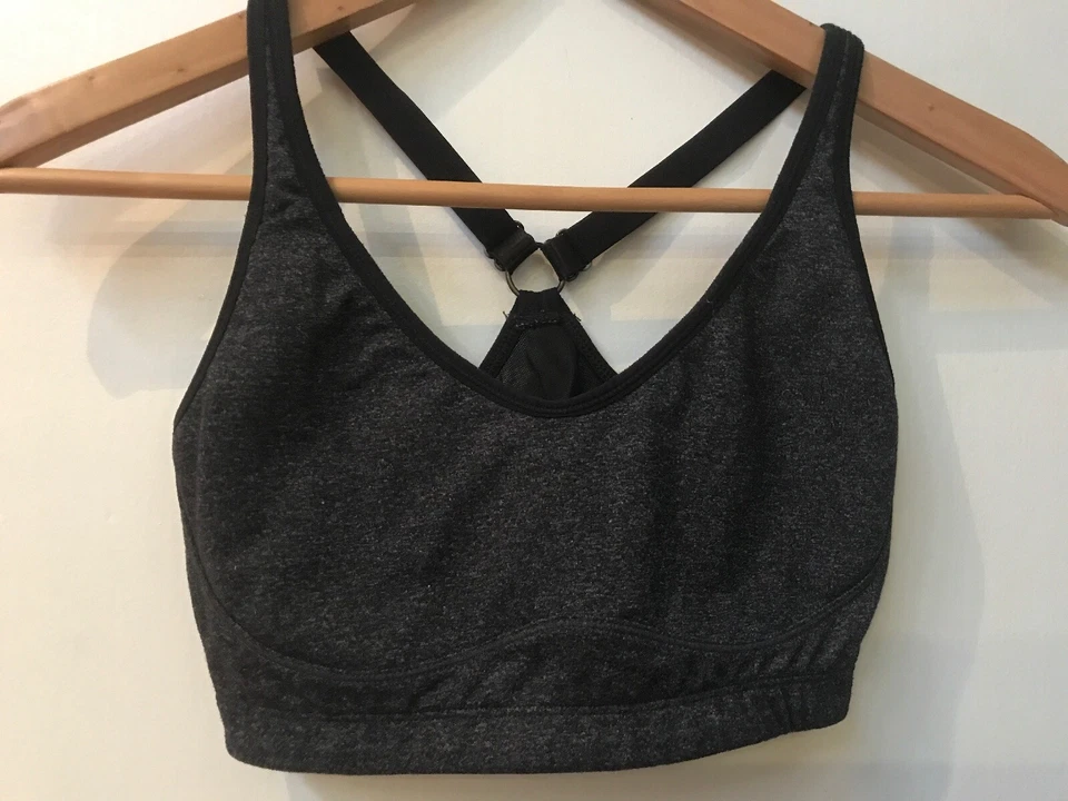 LUCY Sports STRETCH BRA Workout Racer Back Dark Gray Size XS - Image 1 of 2