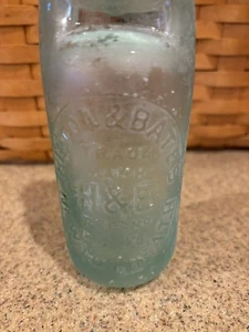 1800s Aqua codd bottle Hilton And Bates Rare Old Antique - Picture 1 of 7