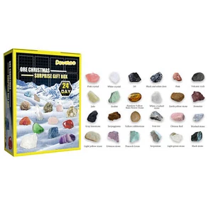 Rock Collection Adventskalender 2024 mit 24 Edelsteinen, Mineralien & Fossilien für Kinder - Bild 1 von 7