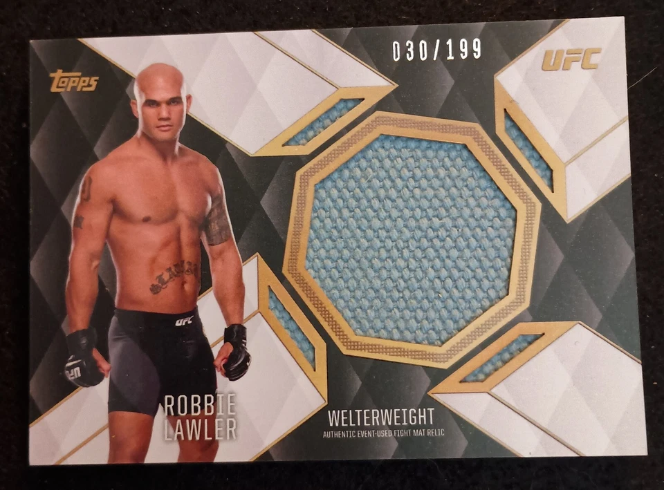 2016 Topps UFC Robbie Lawler Top of the Class Mat Relic UFC #030/199 - Image 1 of 2