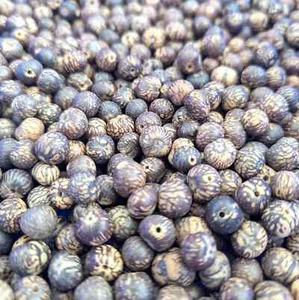 Natural Color Acai Beads from Colombia Rainforest, Size 6-10mm Package of 50 - Picture 1 of 3