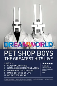PET SHOP BOYS DREAMWORLD 6" x 4" GLOSS PRINT THE GREATEST HITS LIVE JUNE 2024