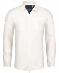 Adidas Originals Blue Version Zip Shirt Men’s White Size UK Medium (RefX7) - Picture 1 of 1