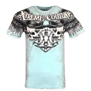 Xtreme Couture by Affliction Havisham Blue MMA Biker Tattoo T-Shirt Tee S-L - Picture 1 of 4
