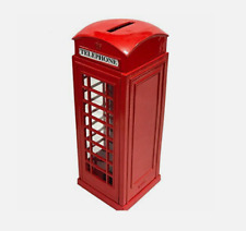 LPO1685 Angleterre Londres téléphone rouge cabine de monnaie pour économiser de l'argent cochon
