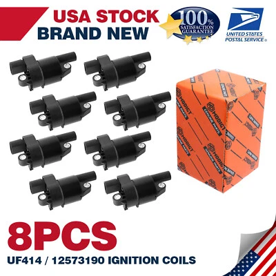 Bobinas de encendido de calidad 8 piezas UF414 12573190 para GMC Savana 1500 2008-2012 Foto 1 de 4
