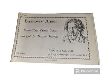 Beethoven Album Descant Recorder 1960 Rosen RMS #493 Funeral March Pastorale - Image 1 of 3