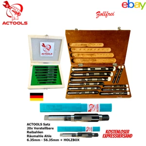 Verstellbare Handreibahlen HV bis H16 Satz zu 2o Stück 6,35mm - 56,35mm ACTOOLS - Picture 1 of 24