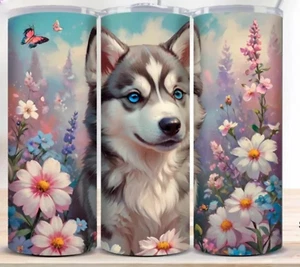Husky 20 oz Stainless Steel Tumbler Handmade - Picture 1 of 1