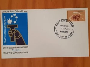 Australian Stamps First Day Cover 5 Sep 1973 Legacy 50 Years FREEPOST IN AUST - Imagen 1 de 1