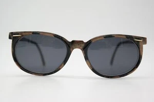 Vintage Sonnenbrille Cazal 330 Braun Schwarz Gold Oval sunglasses Brille - Picture 1 of 6