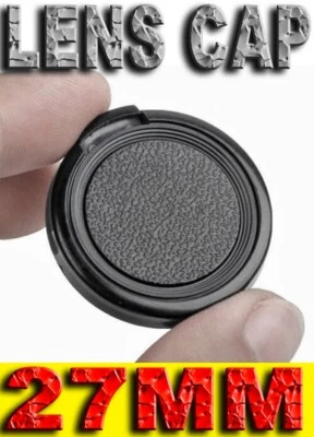 LENS CAP COVER 27MM TAPPO COPRI OBIETTIVO SNAP-ON PER NIKON CANON SONY SIGMA  - Image 1 of 4
