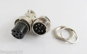 1pcs XLR 7 Pins 16mm Audio Cable Connector Chassis Mount 7 Pin Plug Adapter - Picture 1 of 4