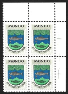 Denmark 1940-42 MØNBO Cinderella BLOCK from Jensen's Arms Series VF-NH - Picture 1 of 1