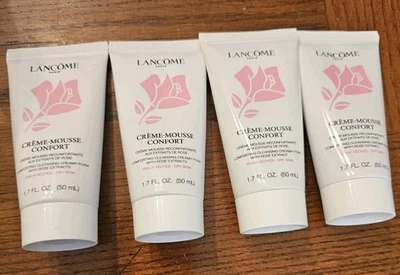 Lot 4 x  1.7 oz Lancome Creme Mousse Confort Comforting Cleanser New 6.8oz Total - Image 1 of 3
