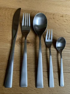 WMF Bellano Cromargan Acciaio Inox Set Posate Opaco 5 Parti - Foto 1 di 12
