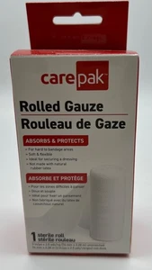 Care Pak Rolled Gauze I Sterilrolle 3 Zoll  von 2,5 yds. Neu im Karton dehnt & konformt - Bild 1 von 6