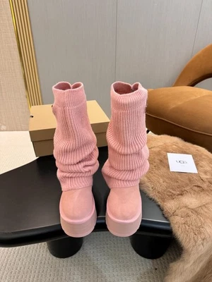 Size 5-9 UGG Classic Mini Dipper Legwarmer Boot Pink Dawn (Women's) 1178990-PDW - Image 1 of 4