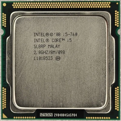 Intel Core i5-760 2.80-3.33GHz Quad-Core CPU Processor SLBRP LGA1156 Socket - Image 1 of 2