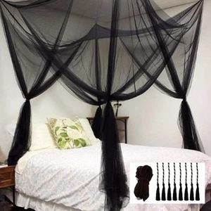 Bed Canopy, Canopy Bed Curtains Bed Drapes for Full Queen King Size Bed Mosqu... - Picture 1 of 8