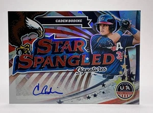 CADEN BODINE 2025 Panini Stars & Stripes Star Spangled SP RC Auto /50 Collegiate - Picture 1 of 3