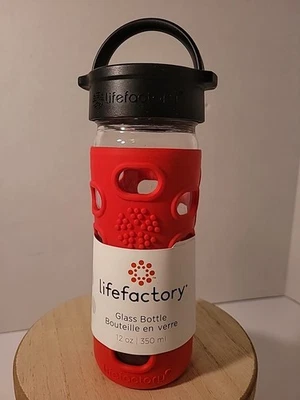 Lifefactoty Glass Bottle w Screw On Lid 12oz Brand New - Image 1 of 4