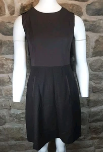 Laura Clement Dress 8 Brown Wool Knee Length A -Line Classic Capsule Wardrobe  - Picture 1 of 6