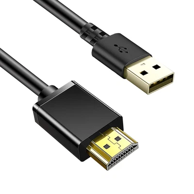 USB-A-auf-HDMI-Adapterkabel, USB-auf-HDMI-Ladekabel, 1,8 m, USB 2.0 Typ A Stecke - Bild 1 von 4