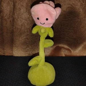 Jellycat ROSE FLOWERLETTE 8” Rosa Baby Rose Giocattolo di Peluche Sorridente - V - Foto 1 di 16