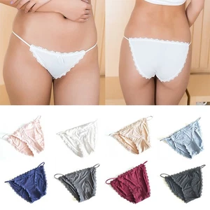 Womens Sexy Lace Panties Thongs G-String Seamless Lingerie Low Waist Underwear - Picture 1 of 19