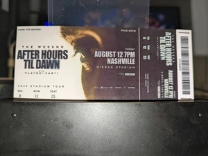 The WEEKEND: After Hours Til Dawn 2025 Stadium Tour Personalized Concert Ticket - Picture 1 of 8
