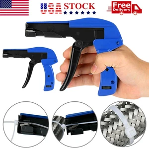Industrie Zip Tie Gun Spannbefestigungswerkzeug 1 Bewegung Binden & Abschneiden Kabelbinder - Bild 1 von 10