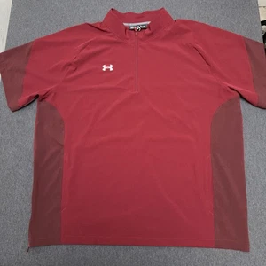 Chaqueta Under Armour Cage Hombre 4XL Roja Cuarto Cremallera Ligera Exterior - Imagen 1 de 12