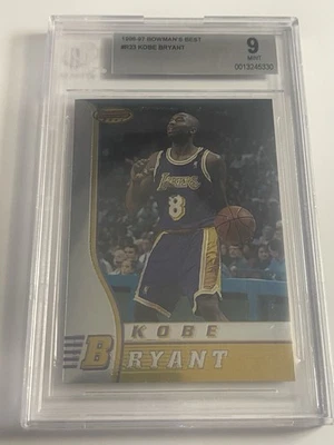 1996-97 Bowman's Best Kobe Bryant RC Los Angeles Lakers R23 BGS 9 - Image 1 of 3