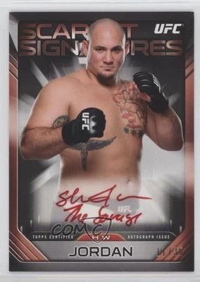 2016 Topps UFC Knockout Scarlet Signatures /30 Shawn Jordan #SSA-SHJ Auto - Image 1 of 2