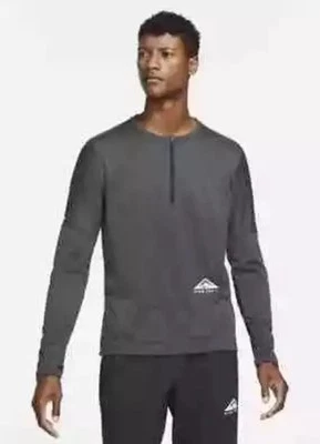  Camisa de Correr Nike Trail Para Hombres Manga Larga Reflectante Gris Talla Pequeña CZ9056-010 Foto 1 de 4