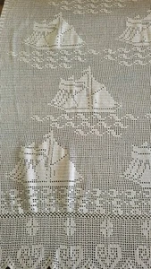 Cortina Crochet Made To Hand - Picture 1 of 7