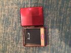 Levi's Black Coated Leather Manmade Interior Slimfold Wallet w/ 6 CC NWT $30
